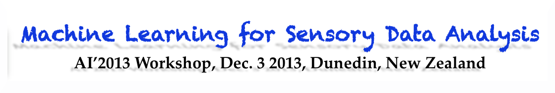 Machine Learning for Sensory Data Analysis - AI'13 Workshop